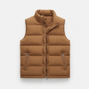 Custom <b>Lightweight</b> Breathable Casual Spring Puffer Vest Warm Bubble Packable Sleeveless <b>Jacket</b> Plus Size Men's Polyester Suits - Product Image 1