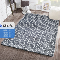 Alfombra Enrollable Grande de Polipropileno Shufu con Patrón Abstracto, Moderna, Antideslizante, para Uso Doméstico, Apta para Máquinas de Limpieza al Vacío