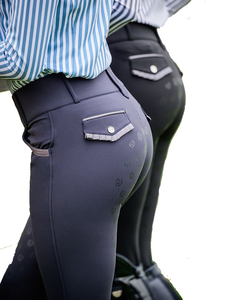 High Quality 4-way Stretch Horse Riding Breeches <b>Leggings</b> Tights <b>Equestrian</b> Wear Pants on Technical Fabric with Soft Feel - Product Image 3