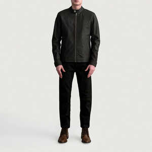 Chaqueta de Motero de Lona de Algodón Marrón Desgastado Zen para Hombre - Ecológica, Transpirable, de Secado Rápido, Personalizable, para Invierno - Product Image 4