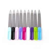 Lime à ongles professionnelle double face légère, réutilisable et durable, en acier inoxydable, grain 100, motif droit, haute qualité