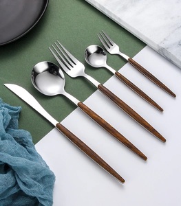 Bulk Wholesale Stainless Steel Salad <b>Tongs</b> Modern Wood Handle Buffet <b>Serving</b> Set Catering & Restaurant Grade Metallic Tableware - Product Image 6