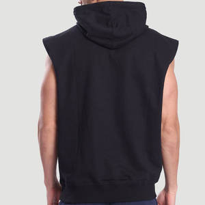 Débardeur à capuche pour homme de qualité supérieure - Sans manches, écologique, séchage rapide, tissu en spandex/coton, léger et respirant, coupe régulière confortable - Product Image 5