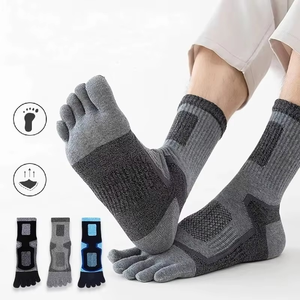 Five Toe Athletic <b>Socks</b> Ankle Length Breathable Knitted Spandex Polyester Solid Color for <b>Running</b> Adults Summer Wear - Product Image 1