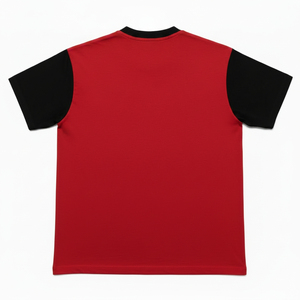 T-shirt rouge pour homme à col rond et manches courtes, coupe ample, tricoté 100% coton, style décontracté, motif lettres, Seamrewear - Product Image 1