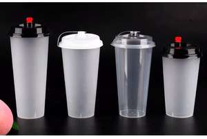 Vaso Desechable de Plástico Transparente de Alta Calidad para Té de Boba Helado, Jugos, Bebidas Frías, Café, Té con Leche - Product Image 3