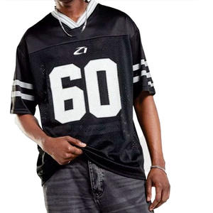 Camisetas de fútbol personalizables en negro para equipos, OEM ODM, impresión bajo demanda, añade logotipo personalizado, nombre personalizado, atletismo FBJ02-24017030 - Product Image 2