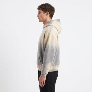 Sweat-shirt à capuche tie-dye personnalisé pour homme, coupe oversize, dégradé de couleurs, en coton French Terry, décontracté, automne, avec poches effet usé - Product Image 4