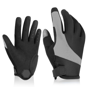 Gants de cyclisme sur mesure respirants, antidérapants, compatibles écran tactile, avec sangle de poignet réglable, pour l'été - Product Image 1