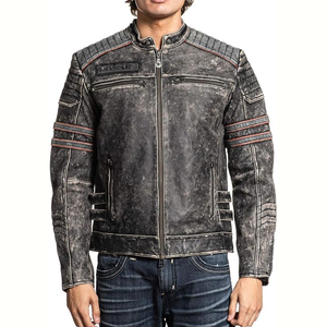 Nouvelle collection de vêtements de sécurité et de protection, veste en cuir Fast Lane, tendance, service OEM ODM acceptable, vestes pour hommes - Product Image 1