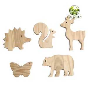ของเล่นไม้สนรูปสัตว์แบบมอนเตสซอรี่สำหรับเด็ก ชุดงานฝีมือระบายสี DIY ของตกแต่งสัตว์ทำมือจากไม้ - Product Image 6