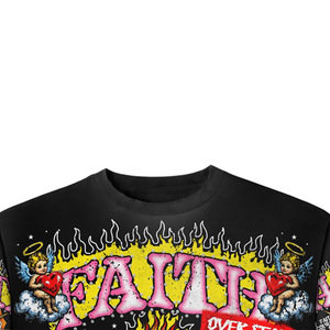 <b>Men's</b> Long Sleeve T-Shirt With Religious Print Regular Fit O-Neck Casual Style Knitted Polyester - Product Image 2