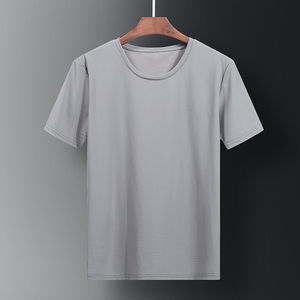 เสื้อยืดคอกลมแขนยาวผ้าตาข่ายคอตตอน 100% พิมพ์ลายโลโก้ตามสั่งสำหรับผู้ชาย ทรงหลวม ไซส์ใหญ่ ระบายอากาศได้ดี เหมาะสำหรับฤดูร้อน - Product Image 3