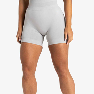 Custom logo Seamless Women Sports Fitness Shorts Scrunch Butt <b>Tummy</b> <b>Control</b> Solid Short Leggings Skin Friendly Yoga Shorts - Product Image 1
