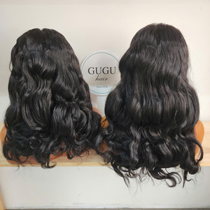 วิกผมแท้ 100% จากเวียดนาม แบบลอนธรรมชาติ แบบลอนบอดี้เวฟ ซุปเปอร์ดับเบิ้ลดรอน ความหนาแน่น 200% ผมจากผู้บริจาคคนเดียว สีดำ สำหรับผู้หญิง - Product Image 4