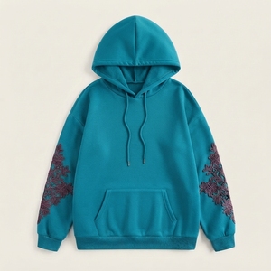 Sweat-shirts à capuche unisexes en coton de qualité supérieure, broderie personnalisée, impression, coupe oversize, tissu polaire écologique anti-plis, vente en gros - Product Image 4