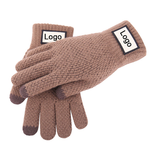 Wholesale Winter <b>Gloves</b> Fleece Lined Thick Jacquard Design Touchscreen Five-Finger Wrist Warm Inner Velvet <b>Touch</b> <b>Screen</b> <b>Gloves</b> - Product Image 3