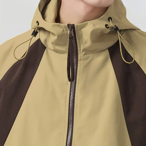Customizable Breathable Windproof Waterproof <b>Men's</b> Safari <b>Jacket</b> Stand Collar Front Logo Plus Size Outdoor - Product Image 5