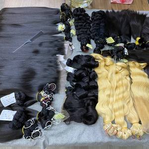 <b>Toupee</b> Corp Raw Vietnamese Hair Weft Silky Bone Straight Cuticle Aligned Factory Price Cut From 100% Real Unprocessed Hair - Product Image 1