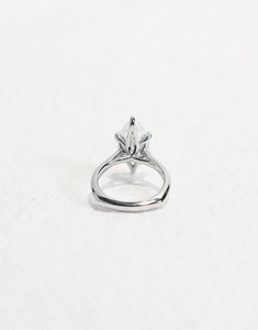 Anillo de compromiso minimalista de oro blanco de 14k con diamante marquesa de 1.90CT cultivado en laboratorio, solitario de 6 garras con vástago europeo, claridad VVS2, IGI - Product Image 2