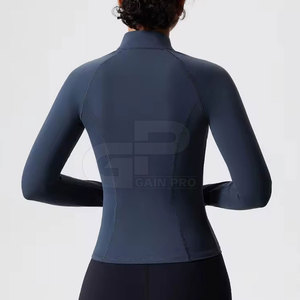 Veste de yoga tendance pour femme, tissu léger, fermeture éclair intégrale, coupe ajustée, veste de sport pour entraînement fitness et course à pied - Product Image 2