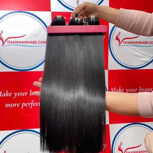 Venta de gran oferta Cabello de trama recta de hueso negro Paquetes de doble dibujado Sin desprendimiento Sin enredos - Product Image 3