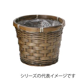 Pot de fleurs rond en bambou brun traditionnel vietnamien, économique, avec doublure en plastique, écologique et durable pour l'utilisation en jardin - Product Image 3