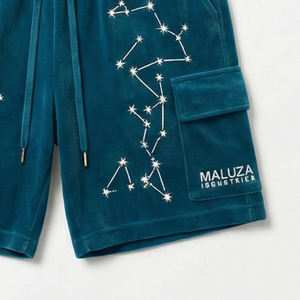 Shorts Cargo Unisex de Terciopelo, Diseño Sólido, Ecológicos, Transpirables, de Secado Rápido, Tendencia de Verano, Oficiales de Maluza Industries - Product Image 2