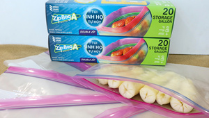 Double Zip Food <b>Bag</b> for Commercial Food Storage Providing Secure Sealing and Extended Freshness Protection - Product Image 2