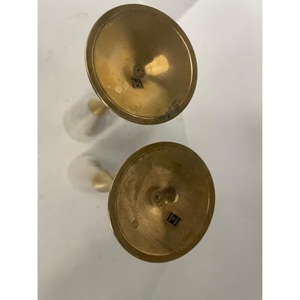 Modern Metal Champagne Flutes With Gold Stem And Base Set Of 2 For Wedding Occasion - Product Image 3