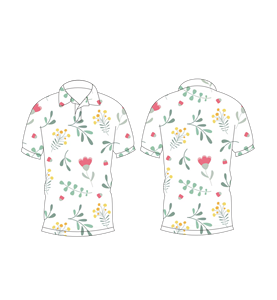 Camisa Polo Casual Blanca con Estampado Floral para Hombre, Manga Corta, Cuello con Botones, Estilo Veraniego, Camiseta de Golf - Product Image 6