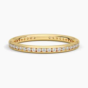 Custom 18k Gold Gold Round Brilliant Cut Diamond Eternity Band <b>Ring</b> IGI Certified Lab Grown Classic Style Unisex Wedding <b>Ring</b> - Product Image 1