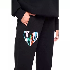 Women's Winter Hooded Casual Solid Breathable Lightweight Quick Dry Cotton/Fleece <b>Tracksuit</b> Set Quality Portable Puff Printing - Product Image 5