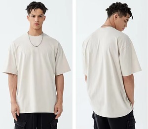 Camiseta Oversize de Algodón con Hombros Caídos para Hombre y Mujer, Tallas Grandes y Holgadas - Product Image 1