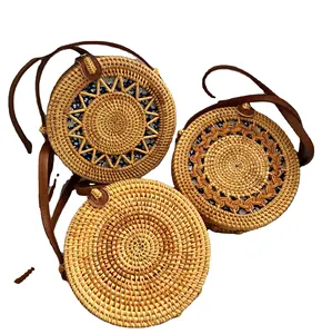 手作り籐籐織り財布ハンドバッグセッジバッグ99ゴールドデータベトナムからの女性のための籐バッグ