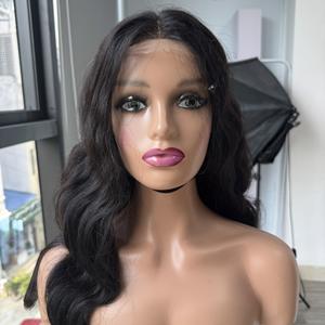 Peluca de cabello humano virgen vietnamita de lujo con ondas corporales súper dobles, hecha con cabello virgen sin procesar, con envío rápido. - Product Image 4