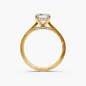 Emerald Cut Lab Grown Diamond IGI Certi <b>Vintage</b> Filigree Solitaire Engagement <b>Ring</b> in 10K 14K 18K <b>Gold</b> 925 935 Silver - Product Image 2