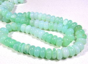 Venta al por mayor de cuentas de crisoprasa natural de 9 mm, impresionantes, lisas, teñidas, de primera calidad, en forma de rondel, en hilo de 16 pulgadas, piedras preciosas a la venta. - Product Image 2
