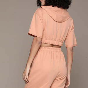 Ensemble sweat à capuche et short décontracté pour femme, vêtements de maison, sweat à capuche et short doux pour femme - Product Image 5