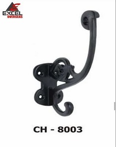 Gancho de hierro fundido para sombreros y abrigos con diseño de manija, para instalaciones estándar en puertas, precio al por mayor - Product Image 1