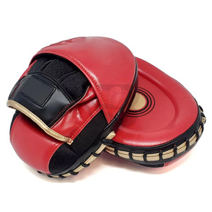 Mitaines de boxe d'entraînement professionnelles sur mesure en cuir véritable avec poignets lacés, coussinets de frappe personnalisables avec logo OEM - Product Image 4