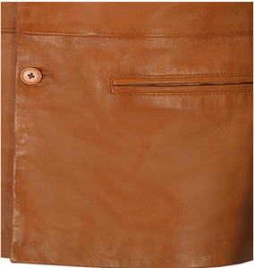 Chaleco de Cuero Genuino de Alta Calidad, Cómodo, Hecho a Medida, de Moda Invernal, Nuevo, Moderno, Casual, Tallas Grandes, Transpirable, Venta al Por Mayor - Product Image 4