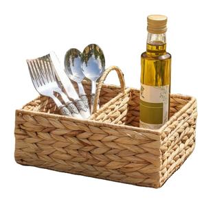 Porta Utensilios de Cocina de Jacinto de Agua Vietnamita, Porta Cubiertos Boho de Jacinto de Agua, Decoración de Cocina de Fibra Natural al por Mayor - Product Image 3