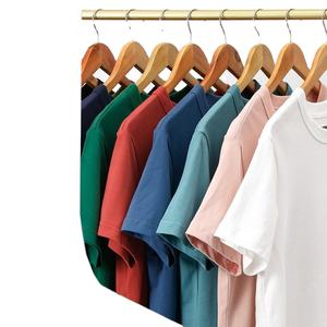 T-shirt pour hommes de poids lourd 230g 100% coton impression 3D à trois aiguilles de haute qualité lavé épais lâche tendance hauts chemise - Product Image 5