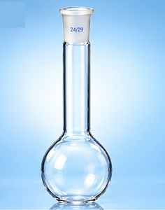 Fiole Kjeldahl en verre borosilicaté de laboratoire, à fond rond et col long, avec joint interchangeable, verrerie de laboratoire de chimie - Product Image 1