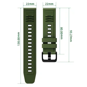 Correa de Reloj Deportiva de Silicona de Dos Tonos para Huawei GT6 <span class=keywords><strong>Pro</strong></span> 46mm GT5 <span class=keywords><strong>4</strong></span> Universal 22mm, Correa de Silicona para <span class=keywords><strong>GT</strong></span> Runner 2 Ultimate - Product Image 5