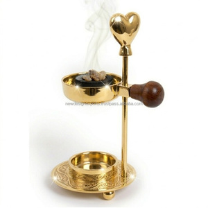 Quemadores de Resina y Latón Ajustables Hechos a Mano con Corazón en la Parte Superior, Suministro al por Mayor - Product Image 2