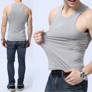 T-shirts sans manches pour hommes de qualité supérieure, coton et polyester, prix de gros, prix abordable, lavables - Product Image 3