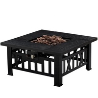 Table extérieure carrée de foyer de gaz propane d'extérieur de nouveau design pour le patio de jardin