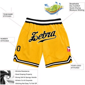 High Quality Custom Blank Basketball Shorts Vintage Polyester Mesh Men's Basketball Shorts - Product Image 2